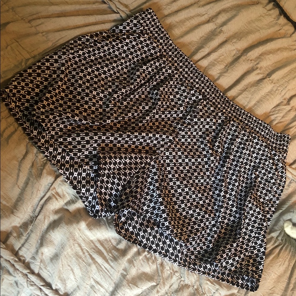 Ana black and white dress shorts